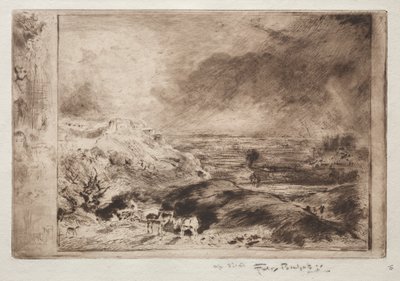 Storm, po Constable, c. 1875. od Felix Hilaire Buhot