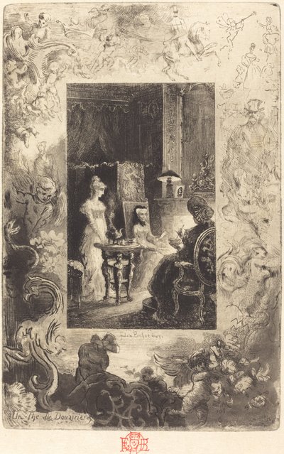 Čajový dýchánek pro vdovy, 18791880. od Felix Hilaire Buhot