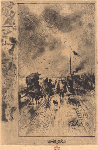 Molo v Anglii od Felix Hilaire Buhot