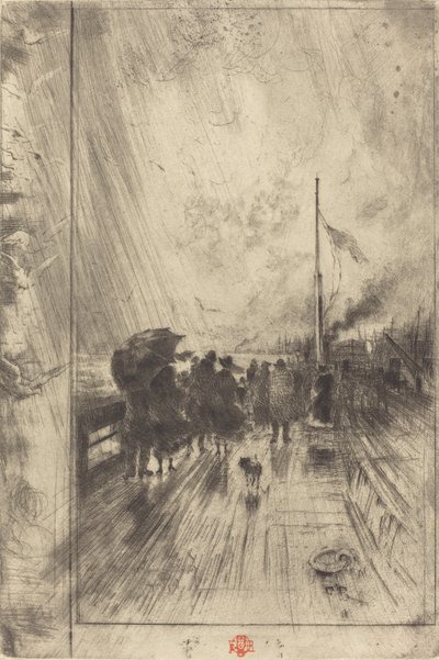 Molo v Anglii, 1879. od Felix Hilaire Buhot