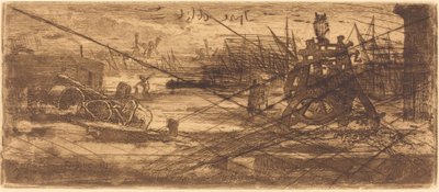 An Old Yard v Rochesteru, 1879. od Felix Hilaire Buhot