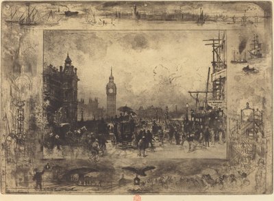 Westminsterský most, 1884. od Felix Hilaire Buhot