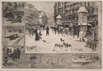 Zima v Paříži, 1879. od Felix Hilaire Buhot