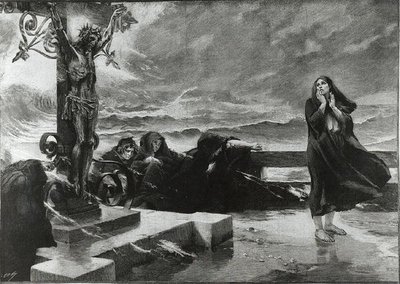 Znamení (rytina) (černobílá fotografie) od Felix Hippolyte Lanoue