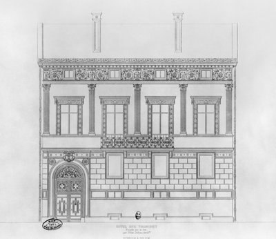 Hotel de Pourtales, fasáda, 1850 od Felix Louis Jacques Duban
