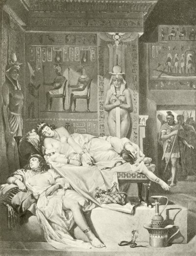 Antony a Kleopatra. Akt-V, scéna II (hlubotisk) od Felix Octavius Carr Darley