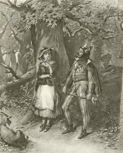 Jak se vám líbí. III. dějství, III. scéna (hlubotisk) od Felix Octavius Carr Darley
