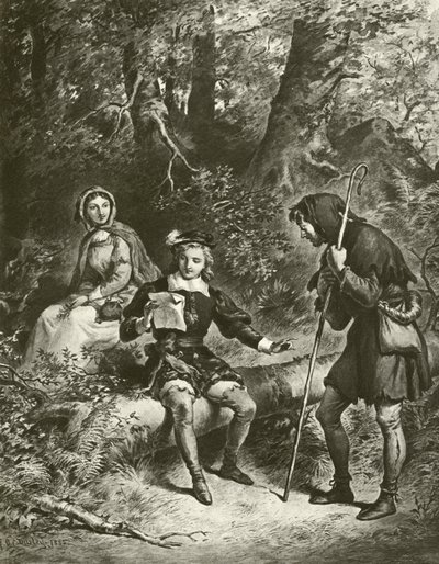 Jak to máš rád. Akt IV – scéna III (hlubotisk) od Felix Octavius Carr Darley