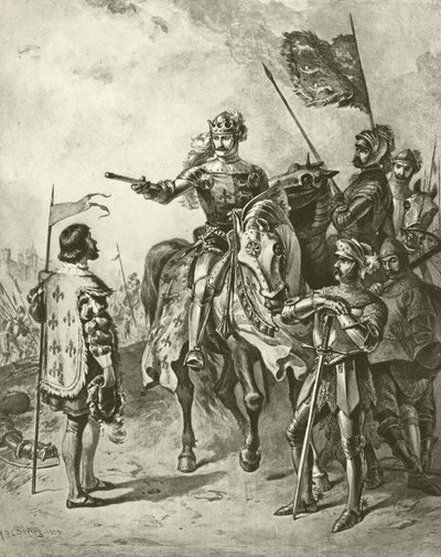 King Henry Fifth V. Act IV, Scéna VII (hlubotisk) od Felix Octavius Carr Darley