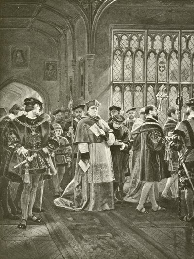 Král Jindřich VIII. Akt I, Scéna I (hlubotisk) od Felix Octavius Carr Darley