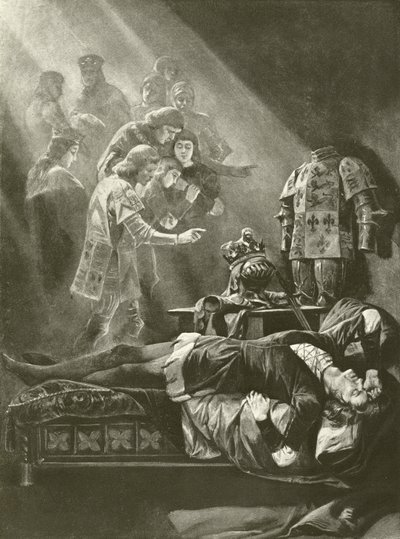 Král Richard III. Akt V, scéna III (hlubotisk) od Felix Octavius Carr Darley