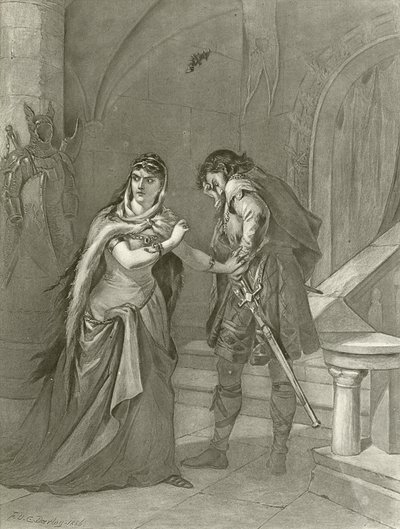 Macbeth. Akt II, Scéna II (hlubotisk) od Felix Octavius Carr Darley