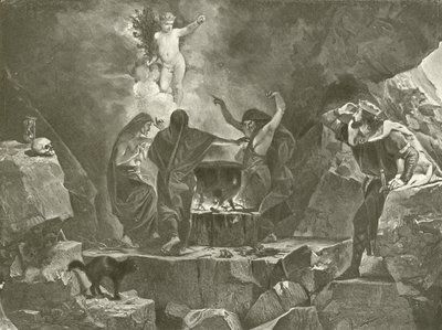 Macbeth. Akt IV, scéna I (hlubotisk) od Felix Octavius Carr Darley