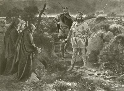 Macbeth. Akt I, Scéna III (hlubotisk) od Felix Octavius Carr Darley