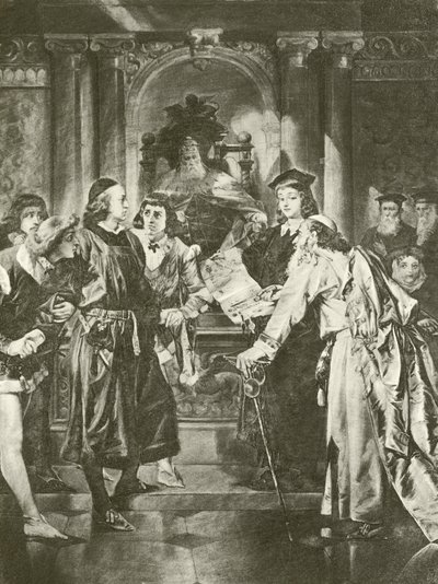 Kupec benátský. IV. dějství – scéna I (hlubotisk) od Felix Octavius Carr Darley