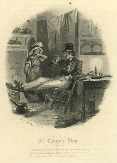 Old Curiosity Shop - Markýza a pan Swiveller od Felix Octavius Carr Darley
