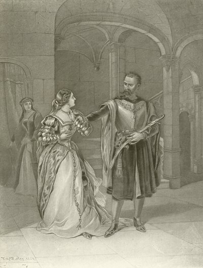 Othello. Akt IV, Scéna II (hlubotisk) od Felix Octavius Carr Darley