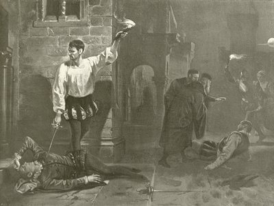 Othello. V. dějství, scéna I (hlubotisk) od Felix Octavius Carr Darley