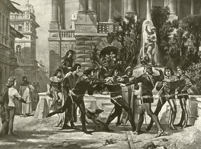 Romeo a Julie. III. dějství, I. scéna (hlubotisk) od Felix Octavius Carr Darley