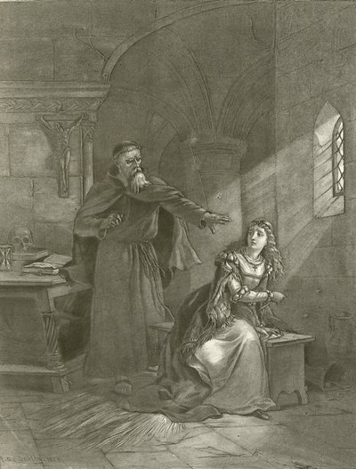 Romeo a Julie. Akt V, scéna III (hlubotisk) od Felix Octavius Carr Darley