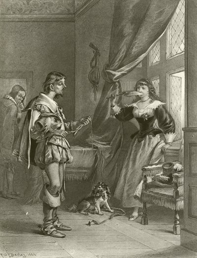 Veselé paničky z Windsoru. Akt III, Scéna IV (hlubotisk) od Felix Octavius Carr Darley