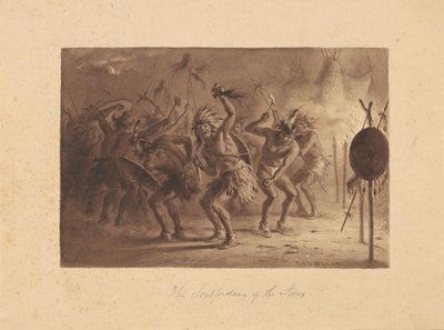 Skalpový tanec Siouxů od Felix Octavius Carr Darley