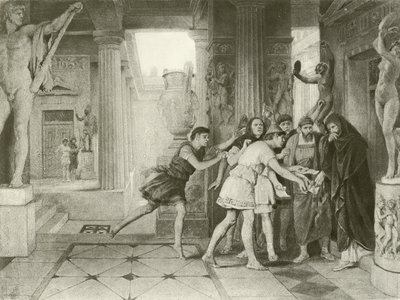 Timon z Athén. Akt III, Scéna IV (hlubotisk) od Felix Octavius Carr Darley