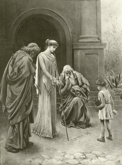 Titus Andronicus. IV. dějství – scéna I (hlubotisk) od Felix Octavius Carr Darley