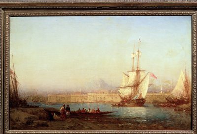 Bospor (Bosphorus). Obraz Felixe Francoise Ziema (1821-1911). Olej na plátně, 65 x 105 cm. Francouzské umění 19. století. Puškinovo muzeum výtvarných umění, Moskva. od Félix Ziem
