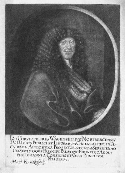 Portrét Johanna Christopha Wagenseila 1633-1705, konec 17. stol. od Fenitzer