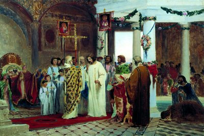 Křest velkého knížete Kyjeva Vladimíra Velikého v roce 987, 1883. od Feodor Andreyevich Bronnikov