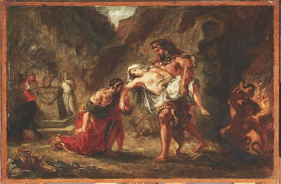 Herkules a Alcestis od Ferdinand Victor Eugene Delacroix