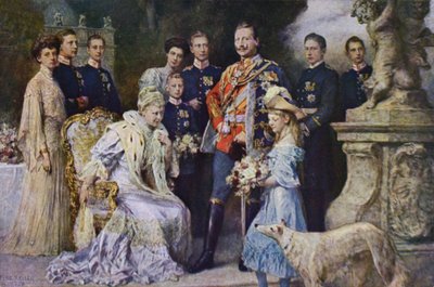 Kaiser Wilhelm II a německá císařská rodina od Ferdinand (after) Keller