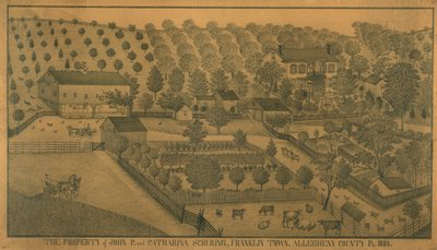 Majetek Johna P. a Cathariny Schuringové, Franklin Town, Allegheny County, Pennsylvania od Ferdinand A. Brader