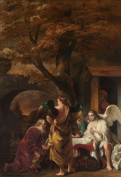 Abraham a tři andělé. 1660-63 od Ferdinand Bol
