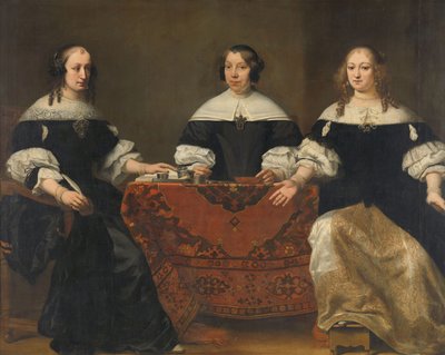 Portrét tří regentek z Leprozenhuis, Amsterdam, c.1668 od Ferdinand Bol