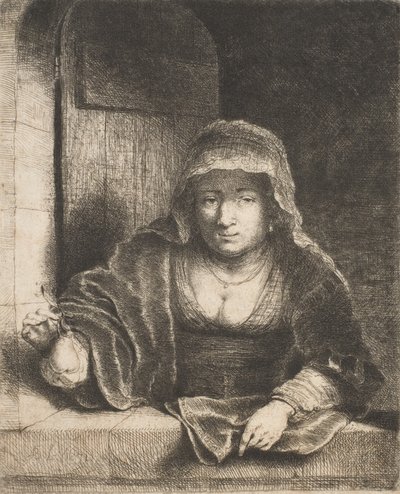 Žena s hruškou, 17. století. od Ferdinand Bol