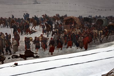 Bourbakiho panorama od Ferdinand & Castres Edouard (1838-1902) Hodler