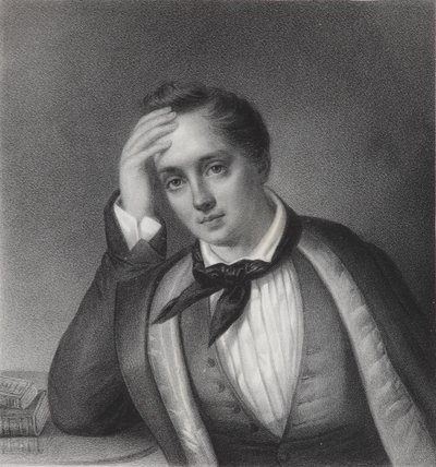 Portrét básníka Jevgenije Abramoviče Baratynského 1800-1844, 30. léta 19. století od Ferdinand Chevalier
