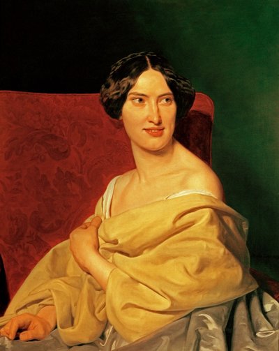 Anna Bayerová, Waldmuellerova druhá žena, jako nevěsta (malba na plátně) od Ferdinand Georg Waldmuller