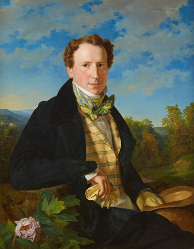 Autoportrét v mladém věku od Ferdinand Georg Waldmuller