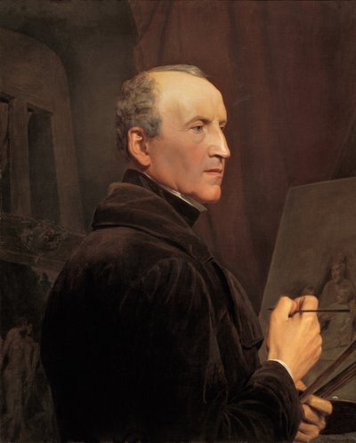 Autoportrét před stojanem od Ferdinand Georg Waldmuller
