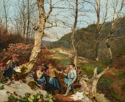 Předjaří ve Vídeňském lese od Ferdinand Georg Waldmuller