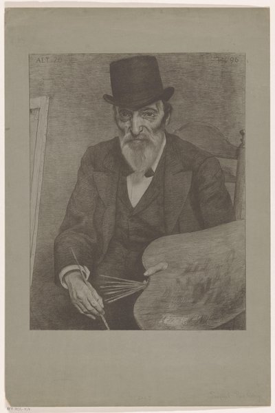 Portrét Hendrika Valkenburga Slavní současníci načrtnuti k životu (původní název série) od Ferdinand Hart Nibbrig (signed by artist)