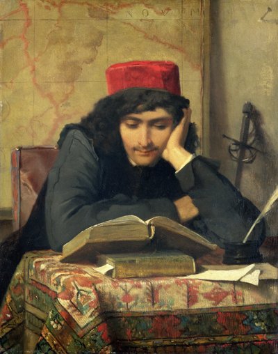 Čtenář, 1856 od Ferdinand Heilbuth