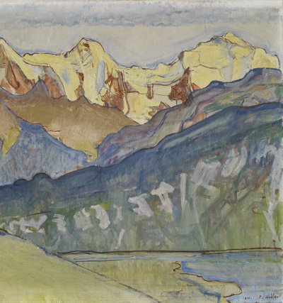 Eiger, Mönch a Jungfrau z Beatenbergu od Ferdinand Hodler