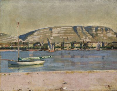 Ženevský přístav a Saleve, 1878 od Ferdinand Hodler