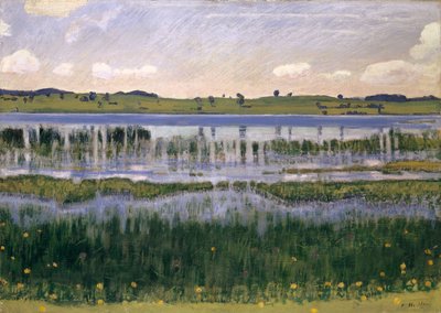 Jezero Burgäschi poblíž Langenthal, kolem roku 1901. od Ferdinand Hodler