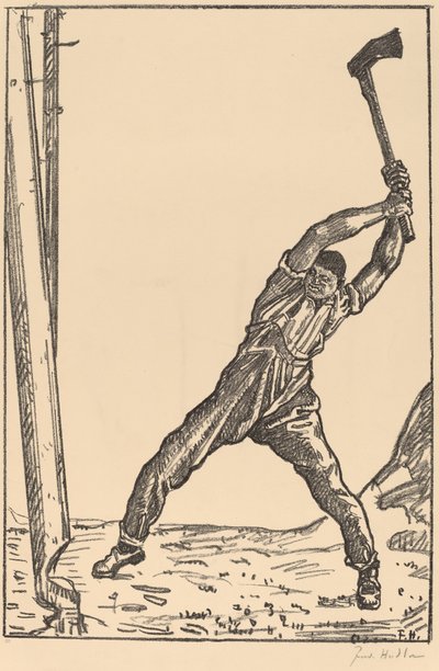 Dřevorubec od Ferdinand Hodler