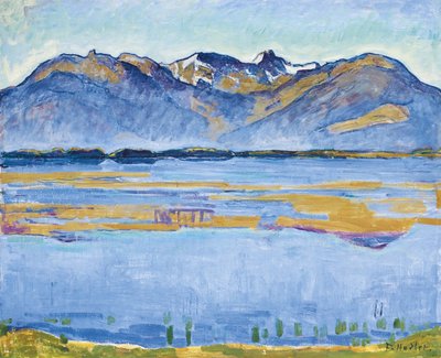 Krajina Montany s Becs de Bosson a Vallon de Réchy, 1915 od Ferdinand Hodler
